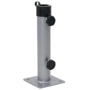 Baza suncobrana za stup Ø 38/48 mm srebrna čelična