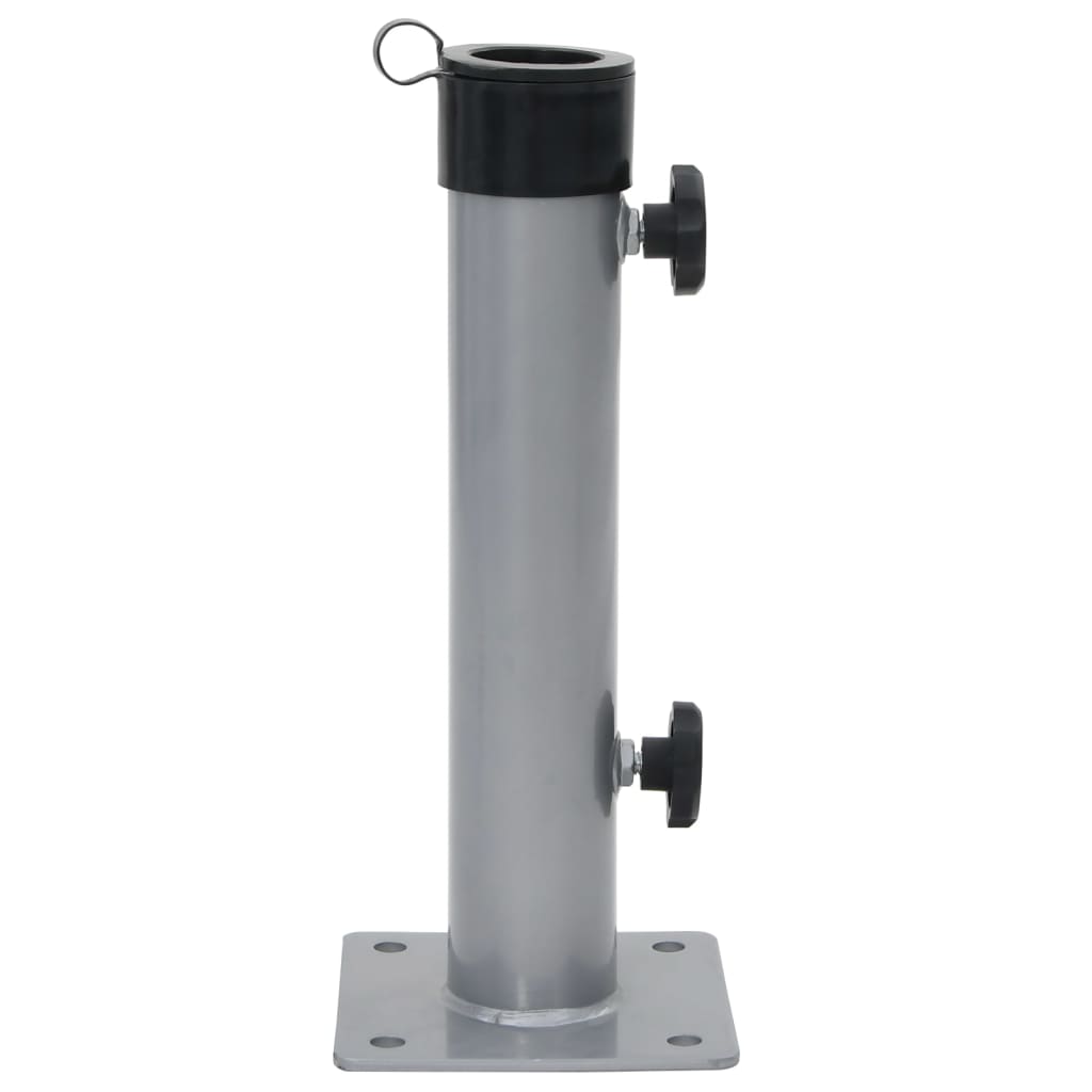 Baza suncobrana za stup Ø 38/48 mm srebrna čelična