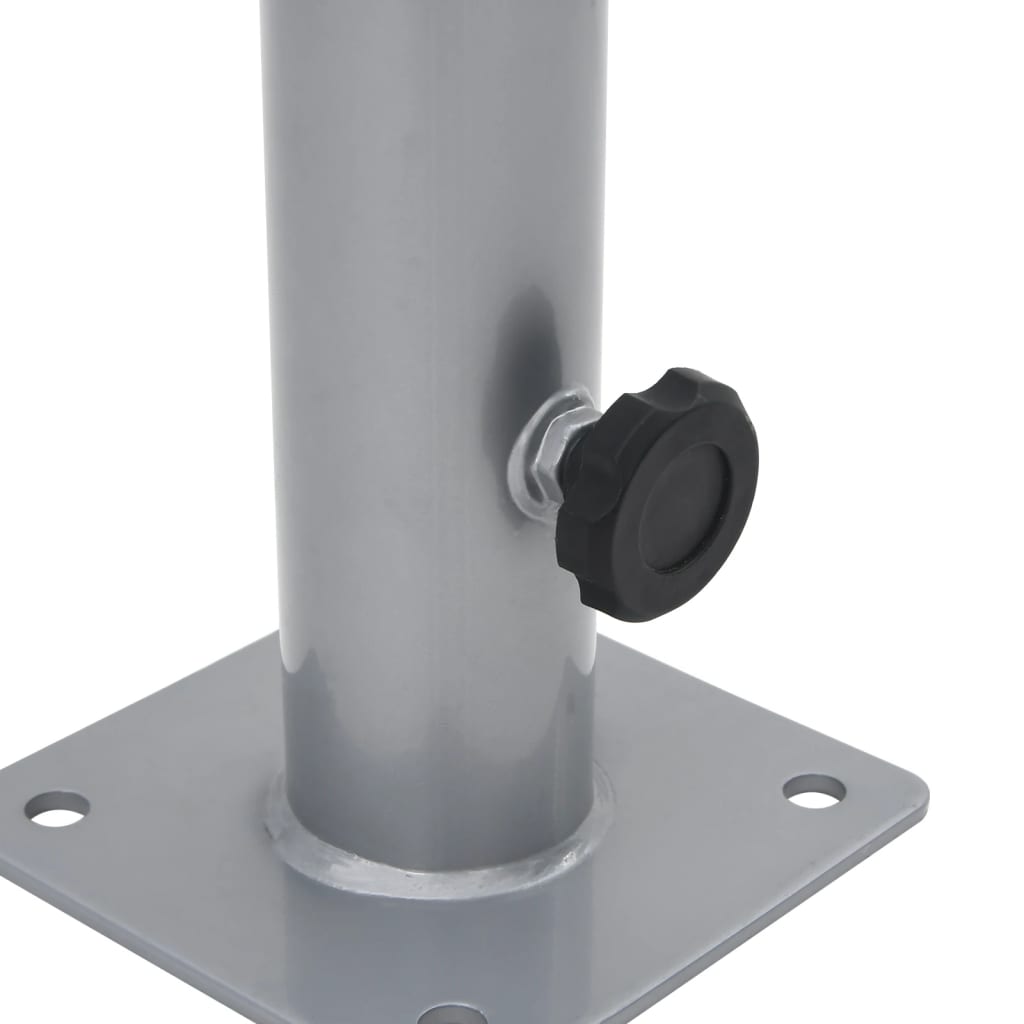 Baza suncobrana za stup Ø 38/48 mm srebrna čelična