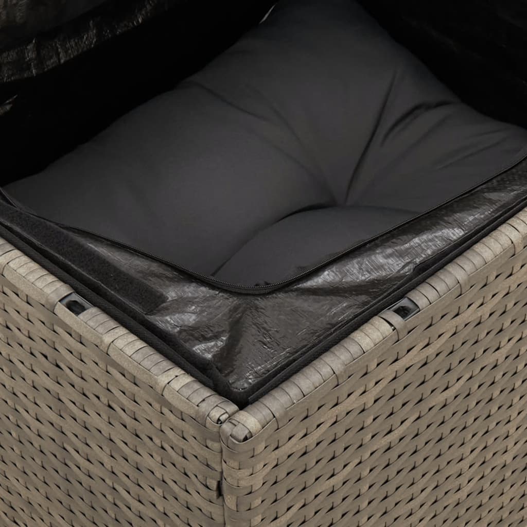 7-dijelni set vrtnih sofa sivi od poliratana