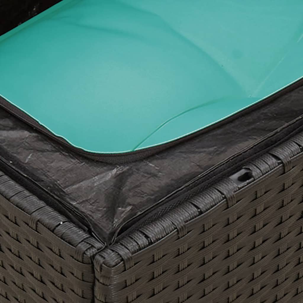 9-dijelni set vrtnih sofa od poliratana s jastucima crni