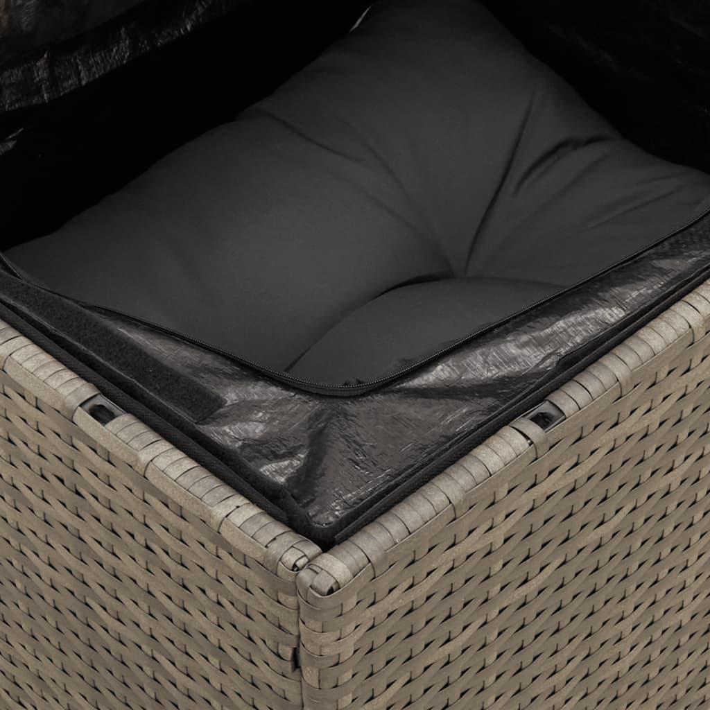14-dijelni set vrtnih sofa od poliratana s jastucima sivi