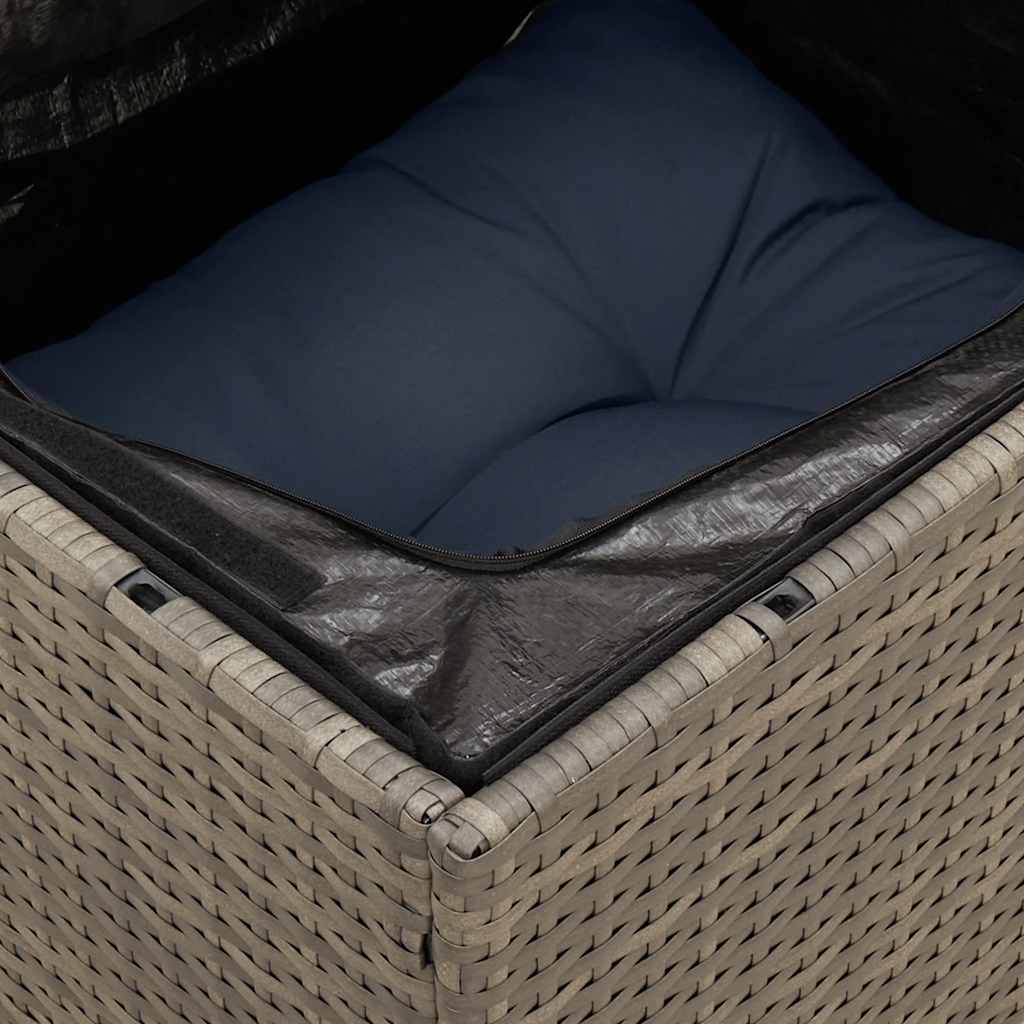 14-dijelni set vrtnih sofa od poliratana s jastucima sivi