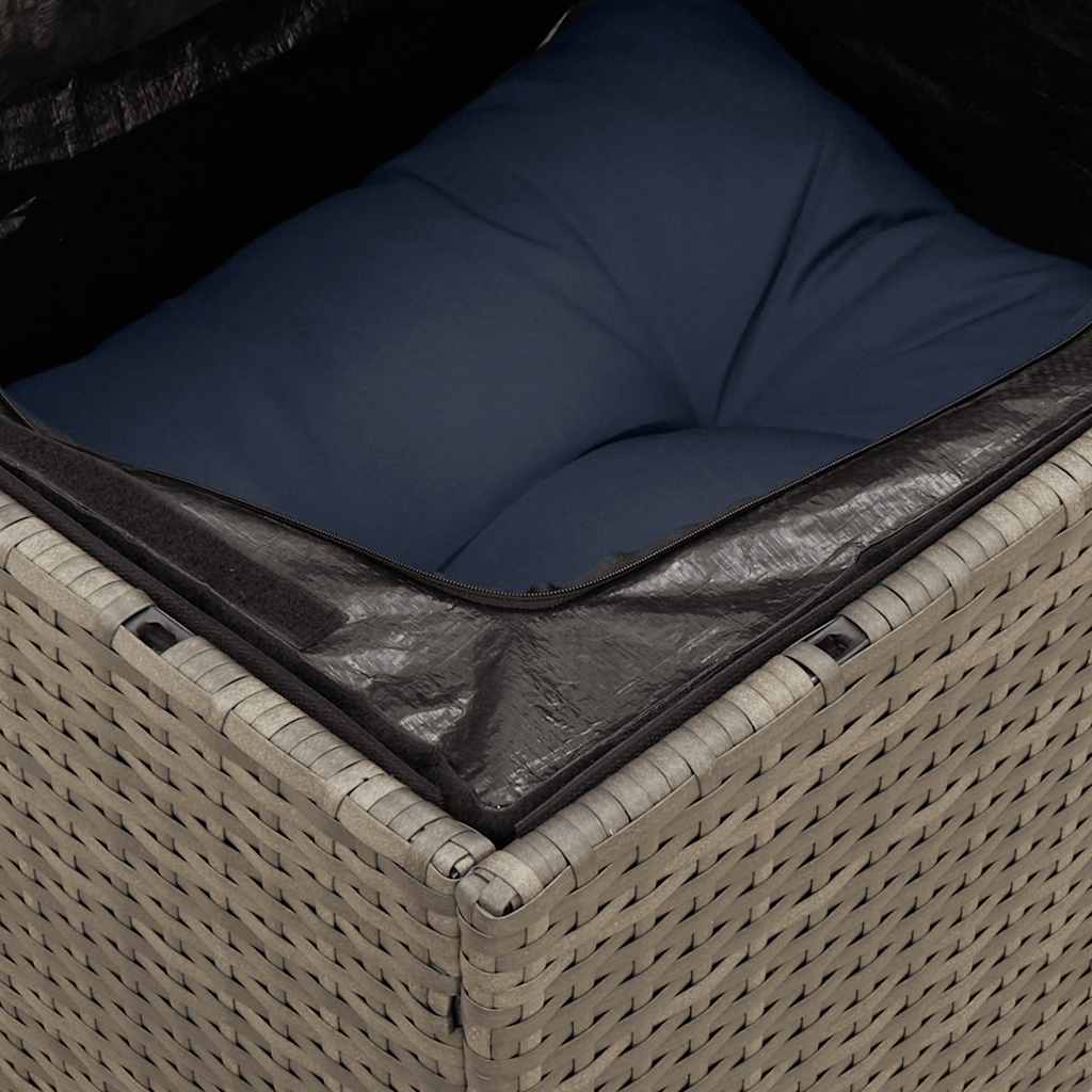 14-dijelni set vrtnih sofa od poliratana s jastucima sivi