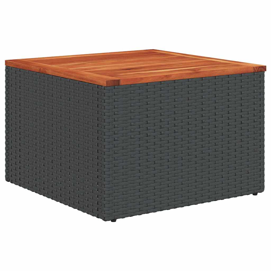 6-dijelni set vrtnih sofa s jastucima crni od poliratana