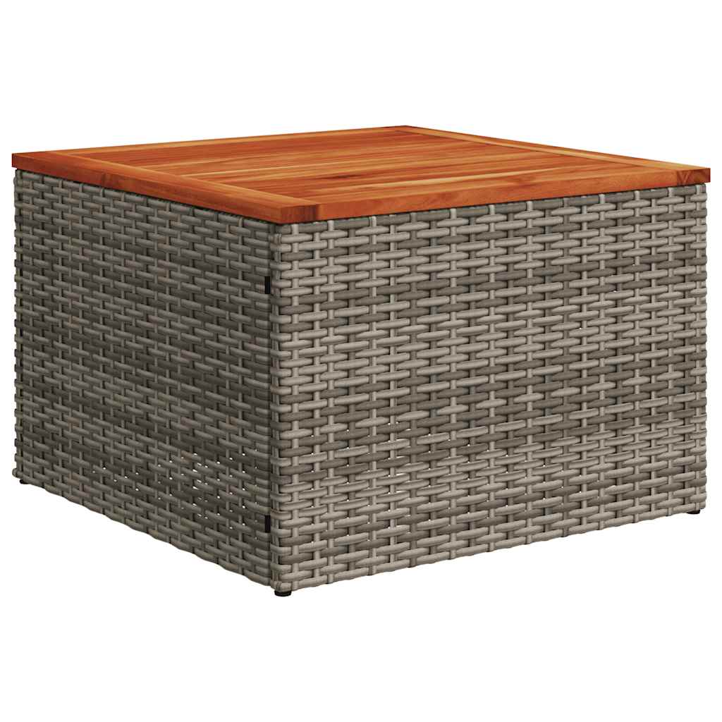 Vrtni set s jastucima, 14 dijelova, sivi poliratan