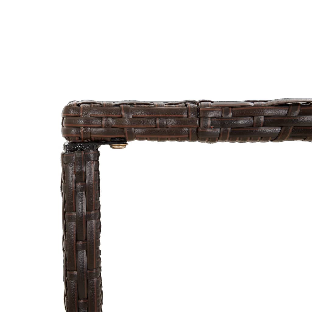 7-dijelni vrtni barski set s jastucima smeđi od poliratana