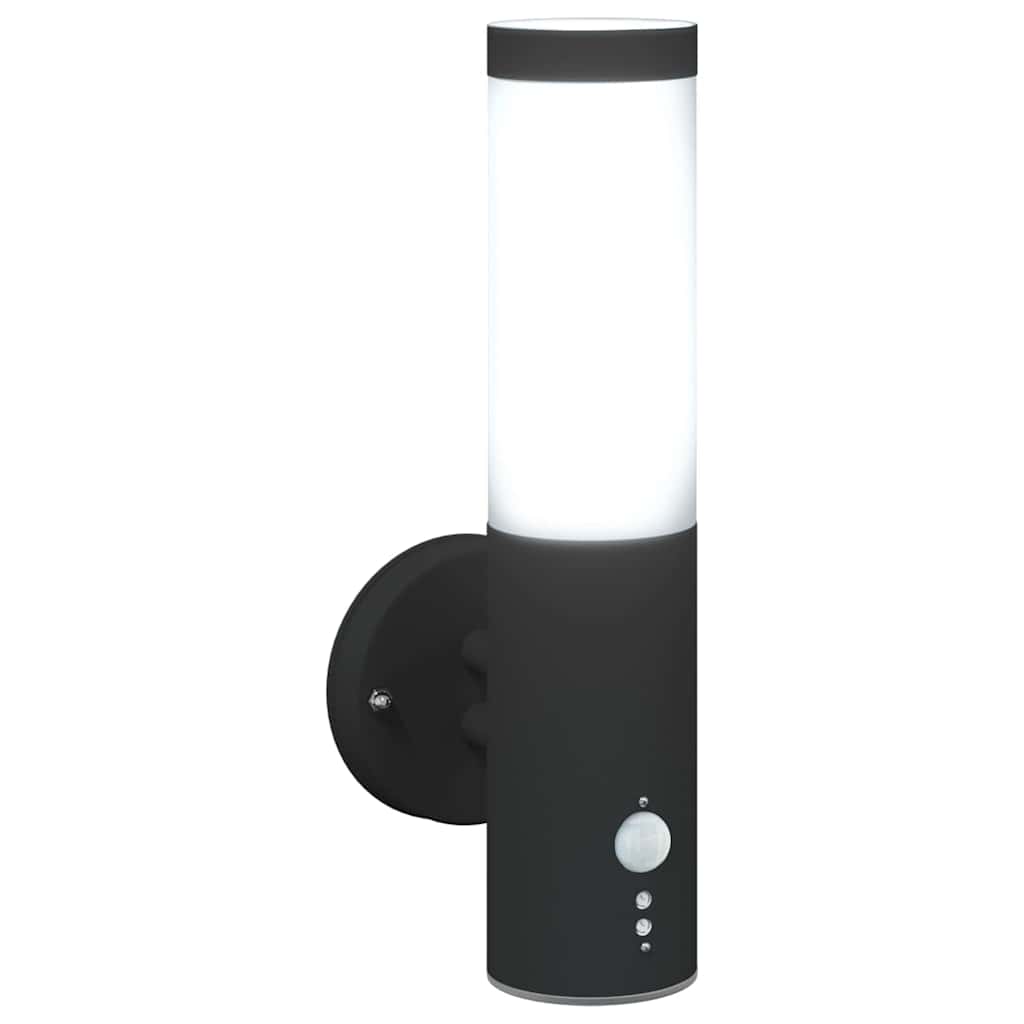 Vanjska zidna lampa 2 pcs Crna 15 x 7,5 x 33 cm