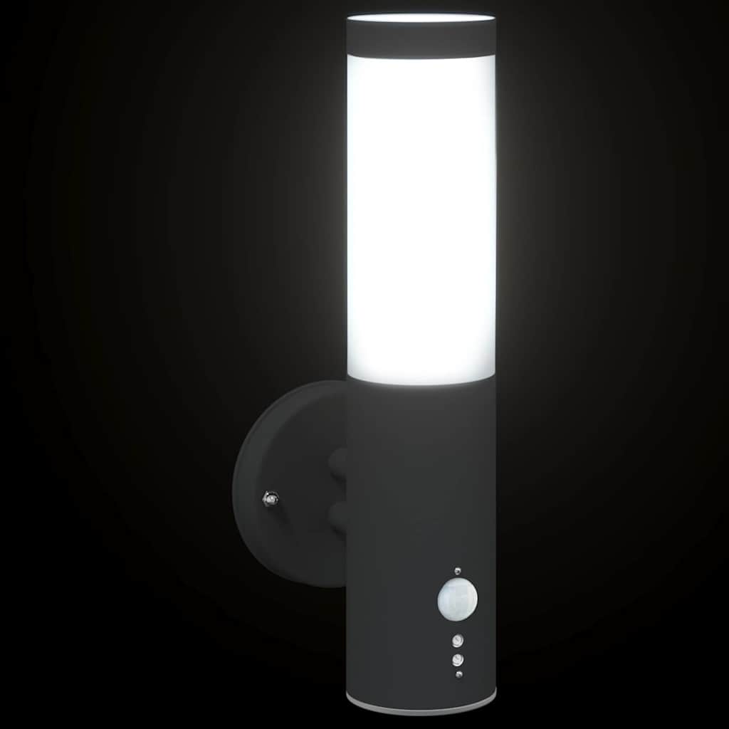 Vanjska zidna lampa 2 pcs Crna 15 x 7,5 x 33 cm