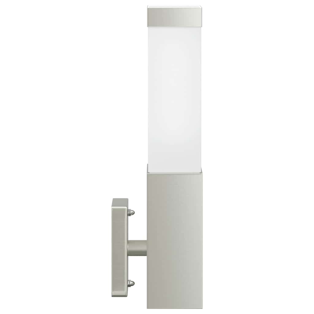 Vanjska zidna lampa 2 pcs Srebrno 10.5 x 6 x 33 cm