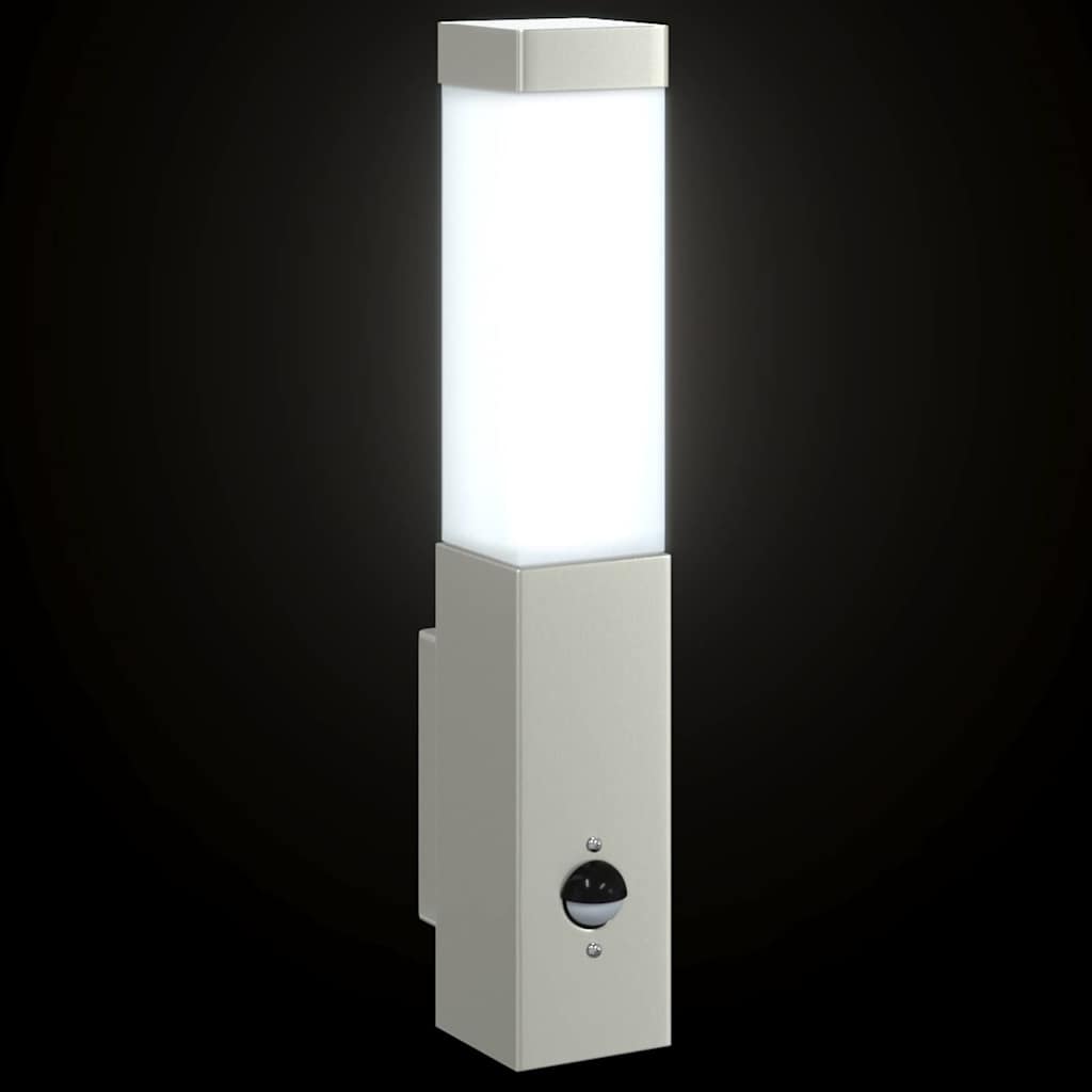 Vanjska zidna lampa 2 pcs Srebrno 10.5 x 6 x 33 cm