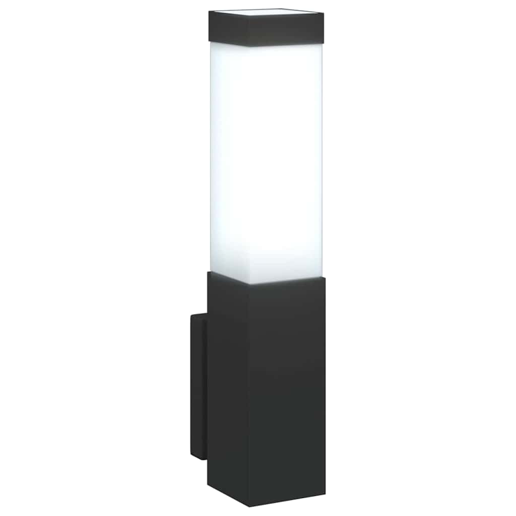 Vanjska zidna lampa 2 pcs Crna 10.5 x 6 x 33 cm