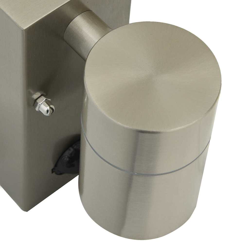 Vanjska zidna lampa 2 pcs Srebrno 6,5 x 10,5 x 16 cm