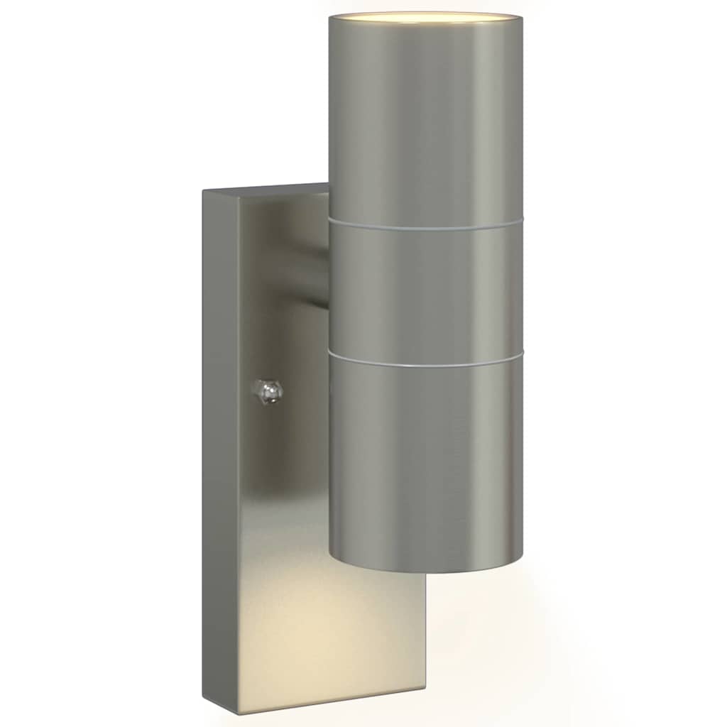 Vanjska zidna lampa 2 pcs Srebrno 7 x 10 x 22 cm