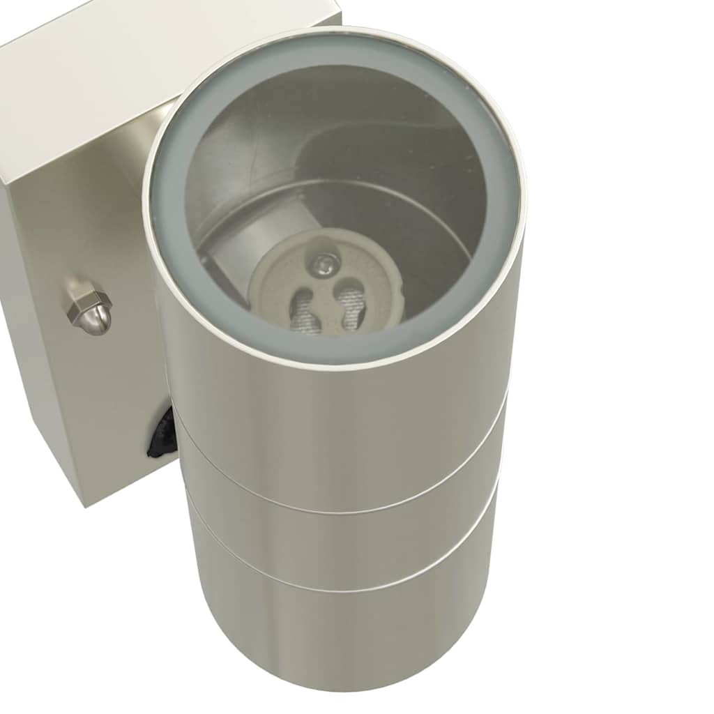 Vanjska zidna lampa 2 pcs Srebrno 7 x 10 x 22 cm