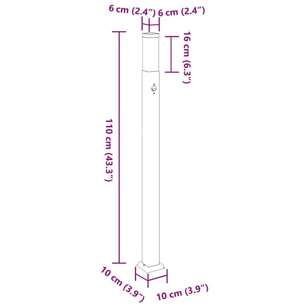 Stupić sa senzorom 110 cm od nehrđajućeg čelika IP44