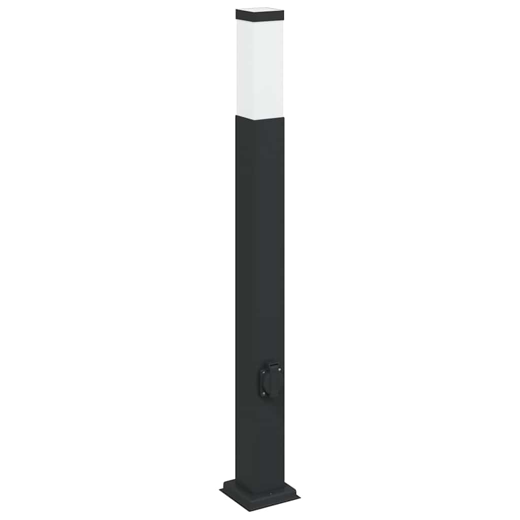 Stupić s utičnicom 80 cm Crna IP44
