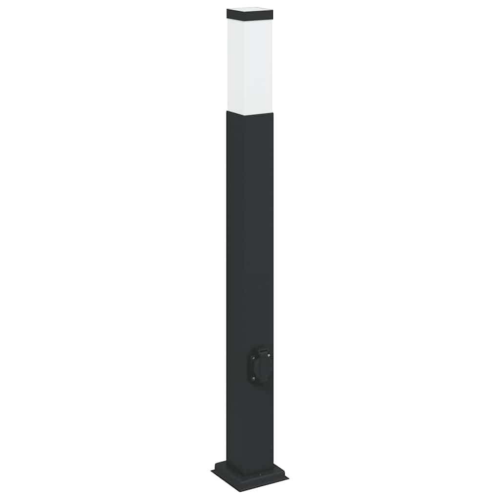 Stupić s utičnicom 3 kom 80 cm crne IP44