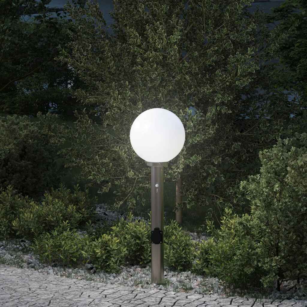 Stupić sa senzorom i utičnicom 80 cm nehrđajući čelik IP44