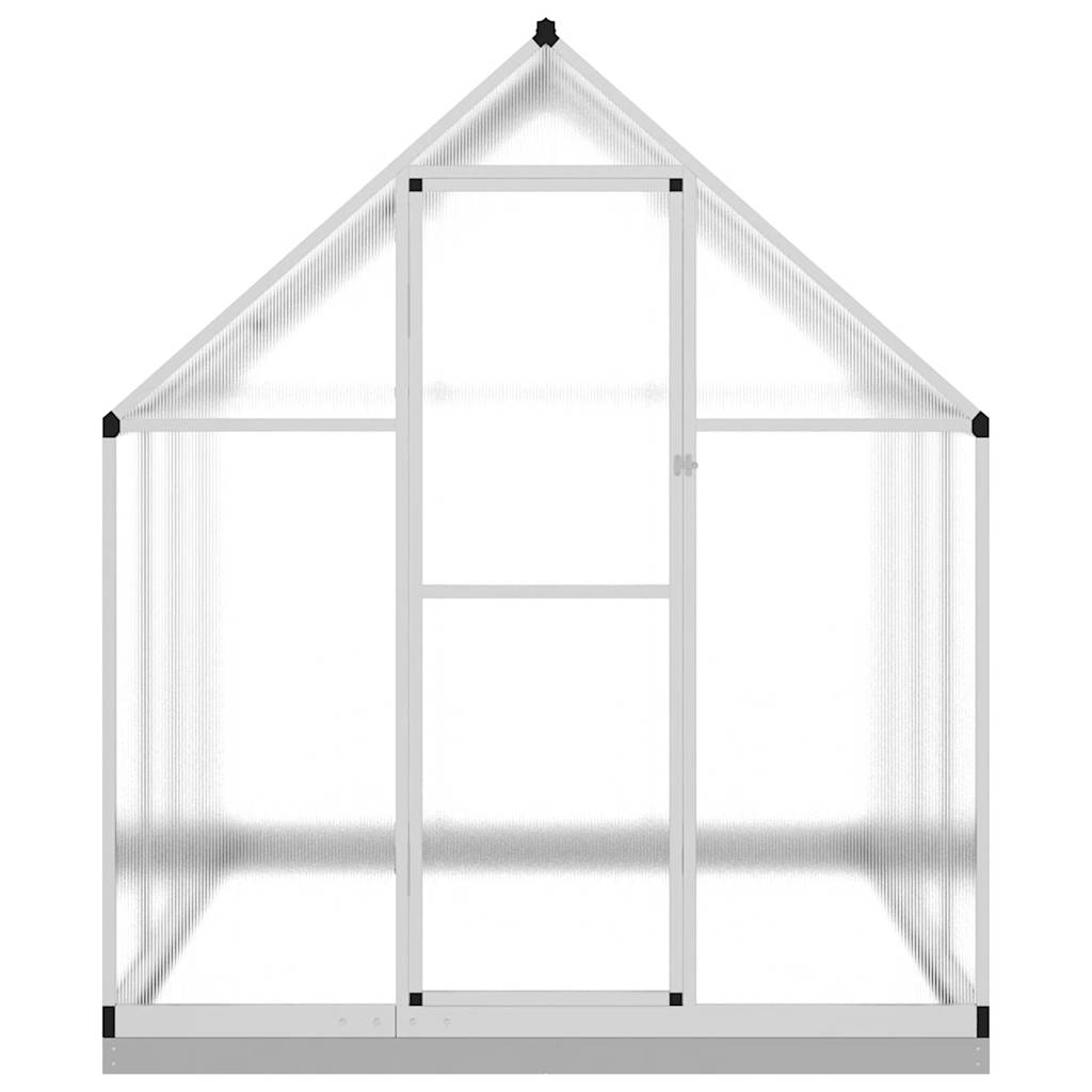 Staklenik s okvirom srebrni 224 x 169 x 202 cm aluminijski