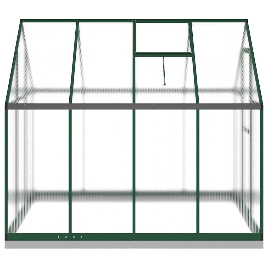 Staklenik s okvirom zeleni 224 x 169 x 202 cm aluminijski