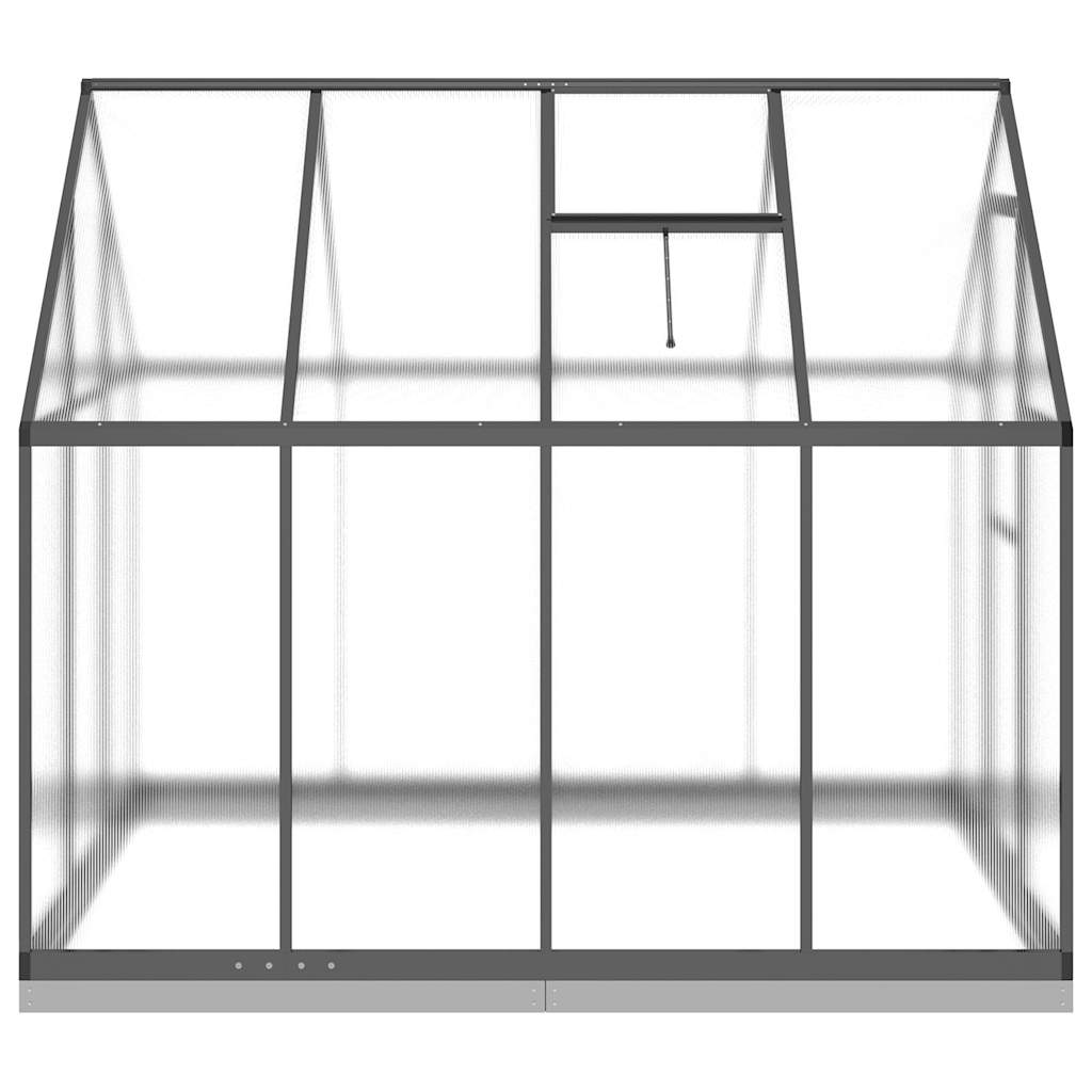 Staklenik s okvirom antracit 224 x 169 x 202 cm aluminijski