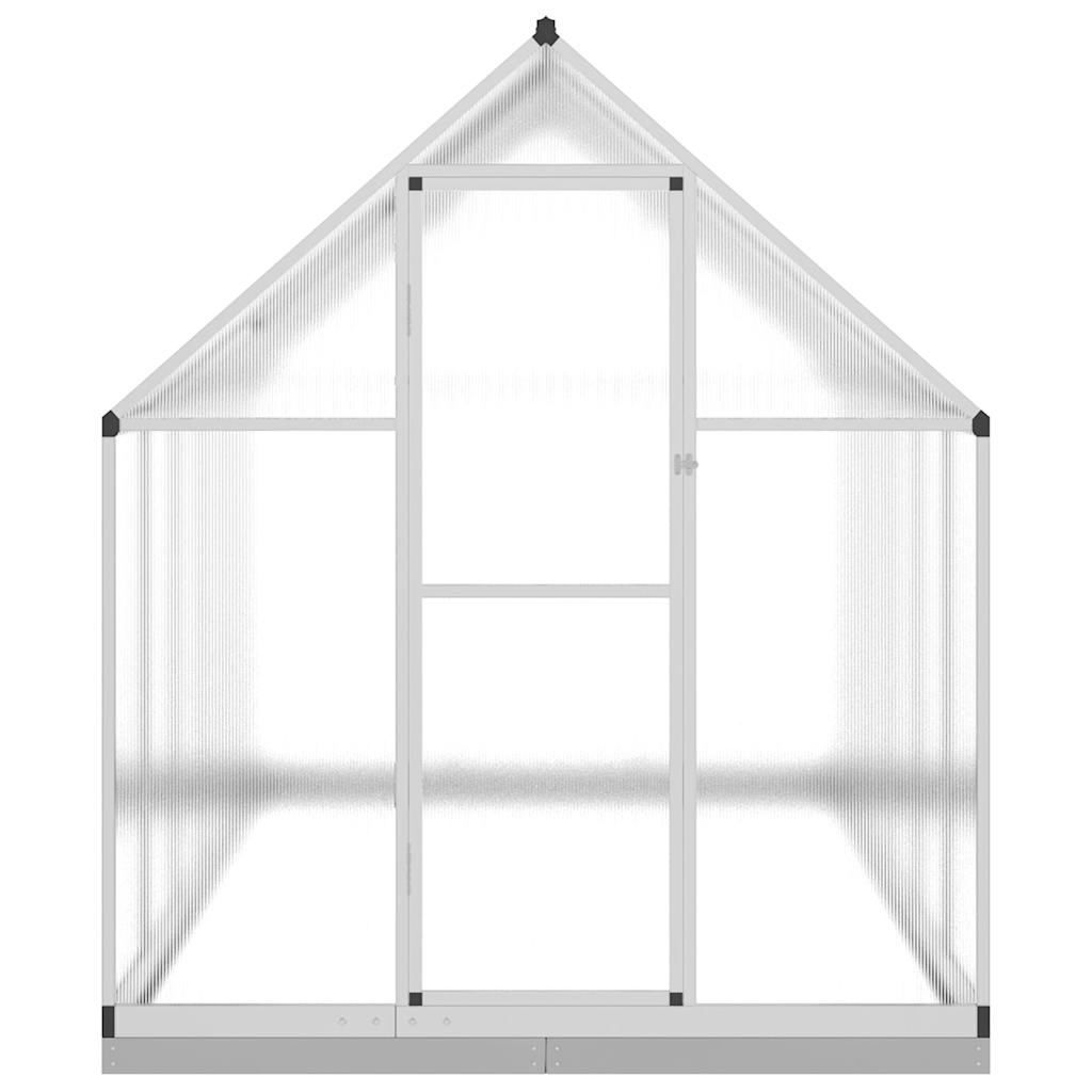 Staklenik s okvirom srebrni 334 x 169 x 202 cm aluminijski