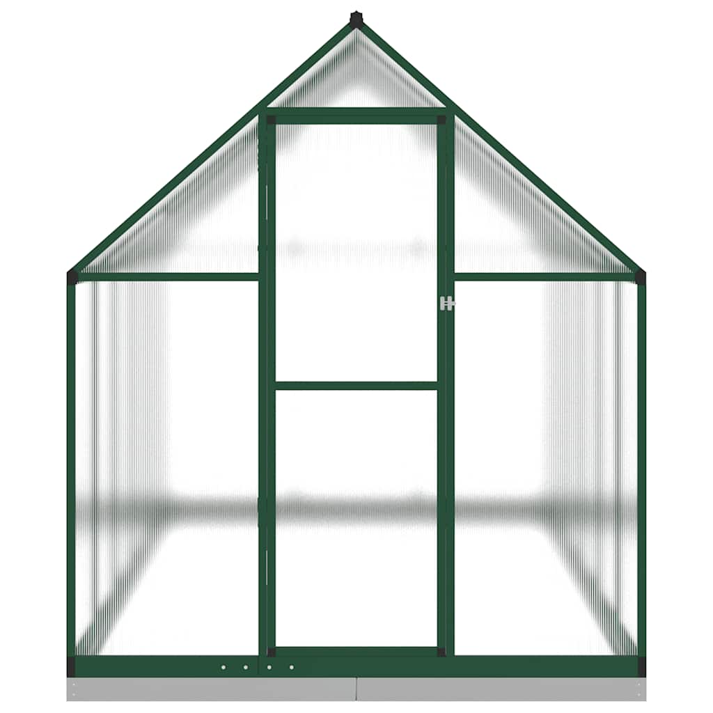 Staklenik s okvirom zeleni 334 x 169 x 202 cm aluminijski
