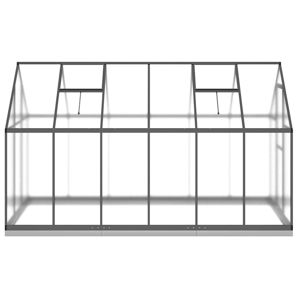Staklenik s okvirom antracit 334 x 169 x 202 cm aluminijski