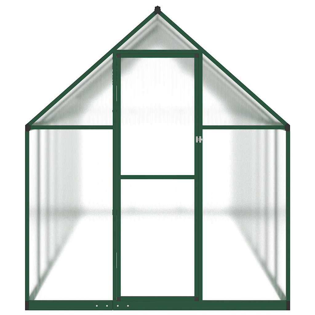 Staklenik s okvirom zeleni 445 x 169 x 195 cm aluminijski