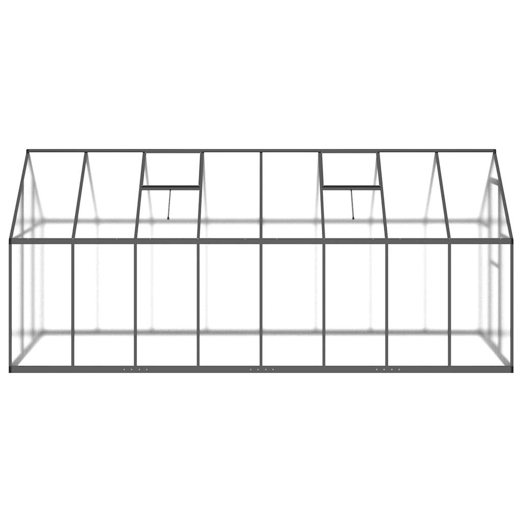 Staklenik s okvirom antracit 445 x 169 x 195 cm aluminijski