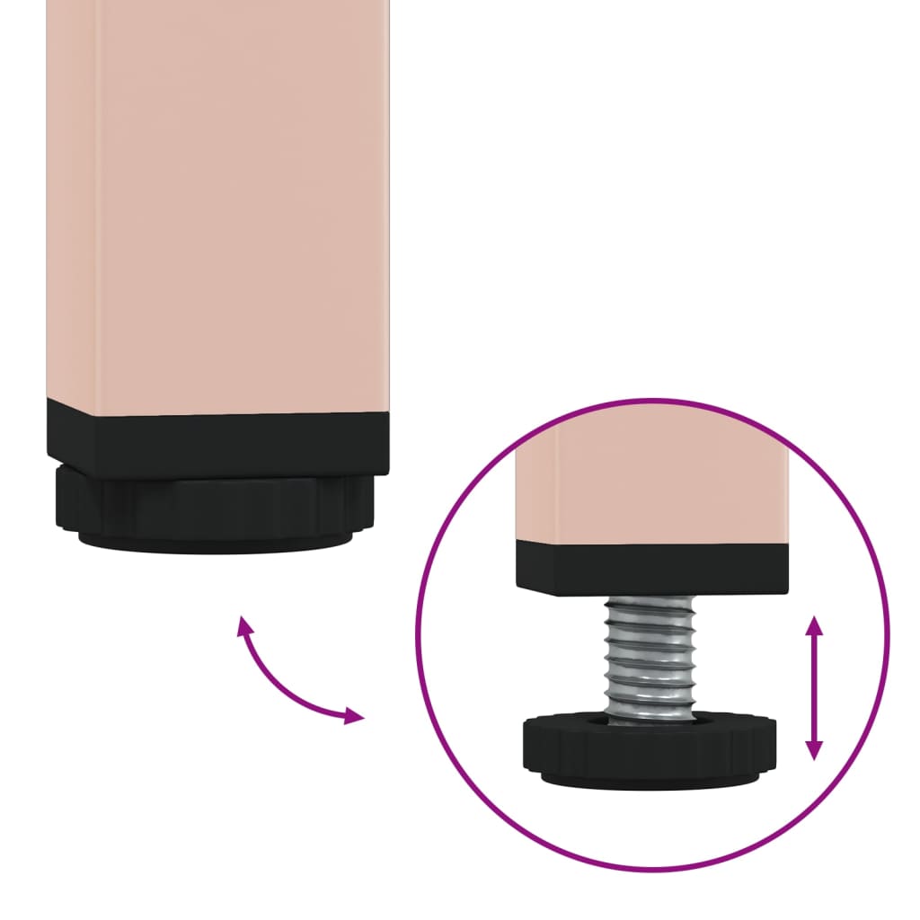 Komoda ružičasti 68 x 39 x 79 cm čelična