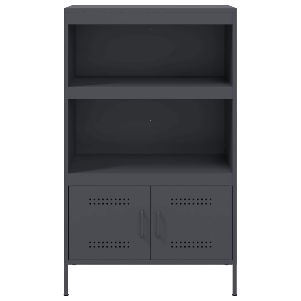 Visoka komoda antracit 67 x 39 x 113 cm čelična