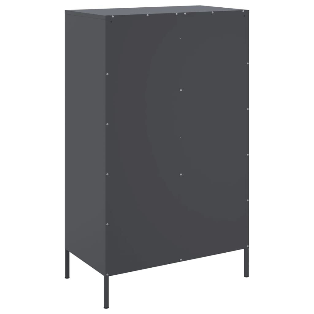 Visoka komoda antracit 67 x 39 x 113 cm čelična
