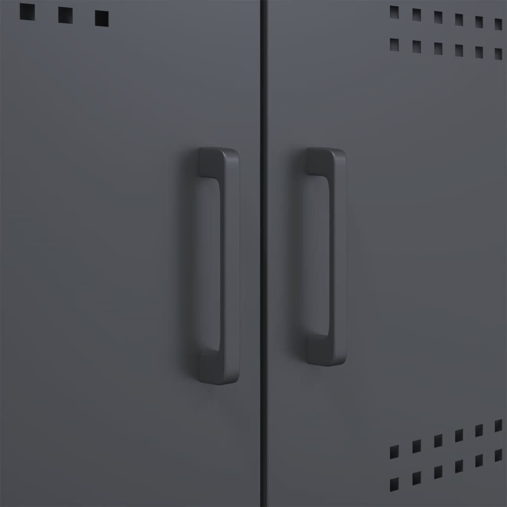Visoka komoda antracit 67 x 39 x 113 cm čelična
