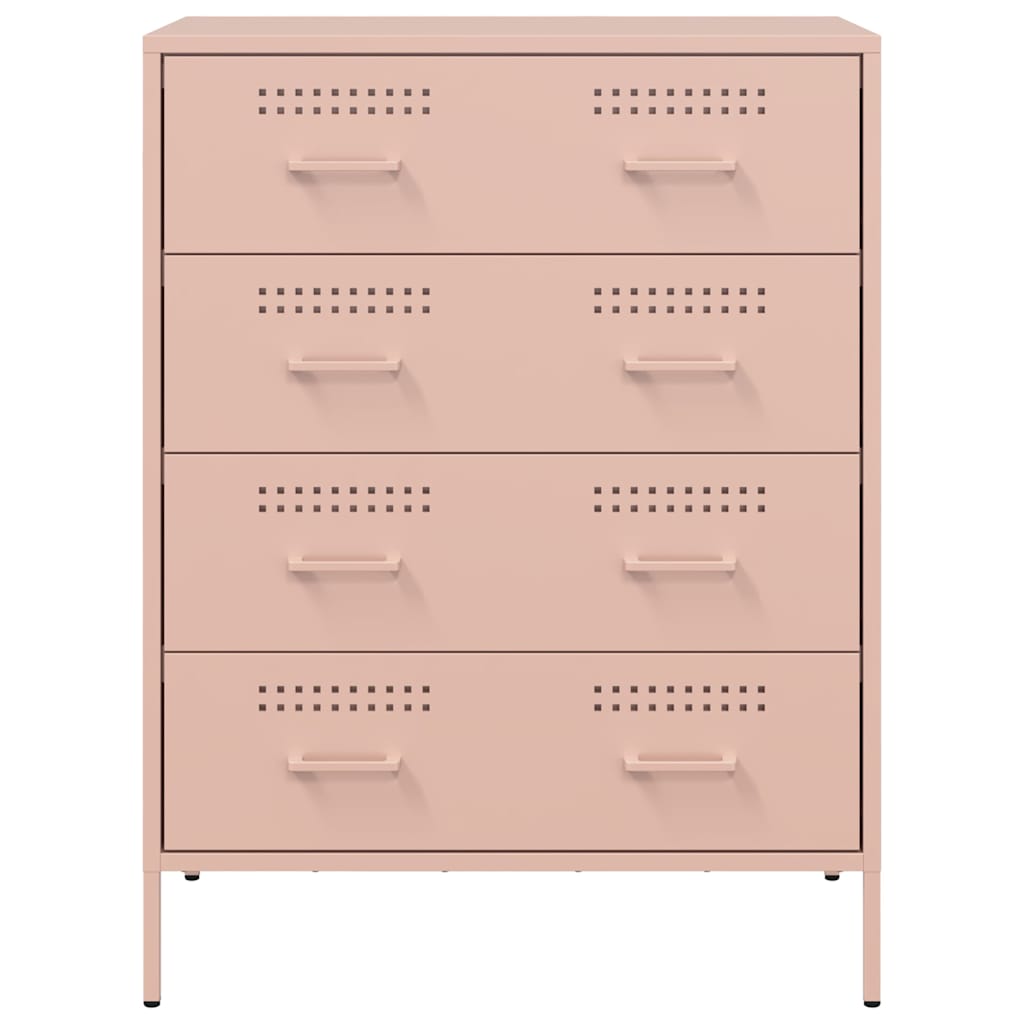 Komoda ružičasta 68 x 39 x 89 cm čelična
