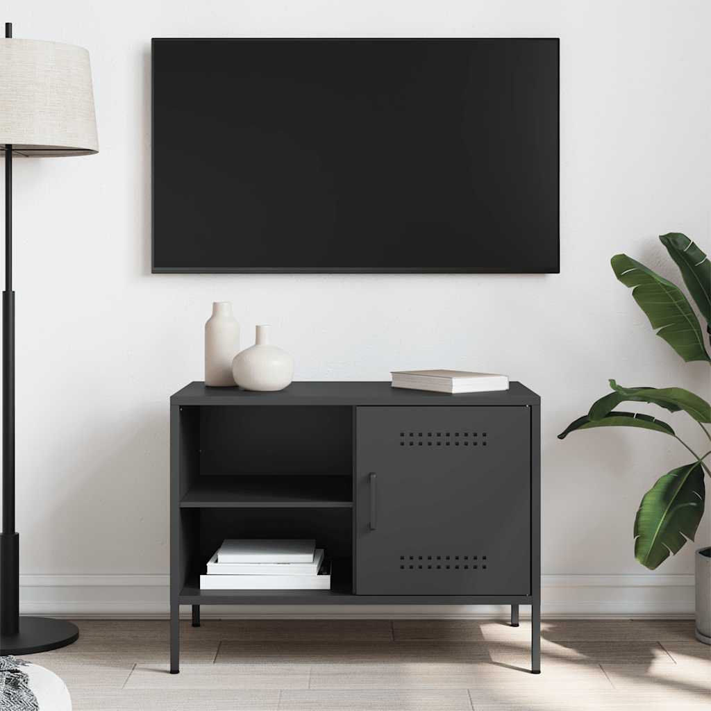 TV ormarić crni 68 x 39 x 50,5 cm čelični