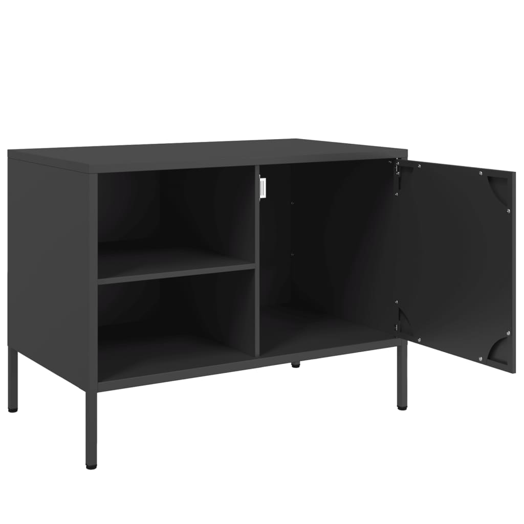 TV ormarići 2 kom crni 68 x 39 x 50,5 cm čelični