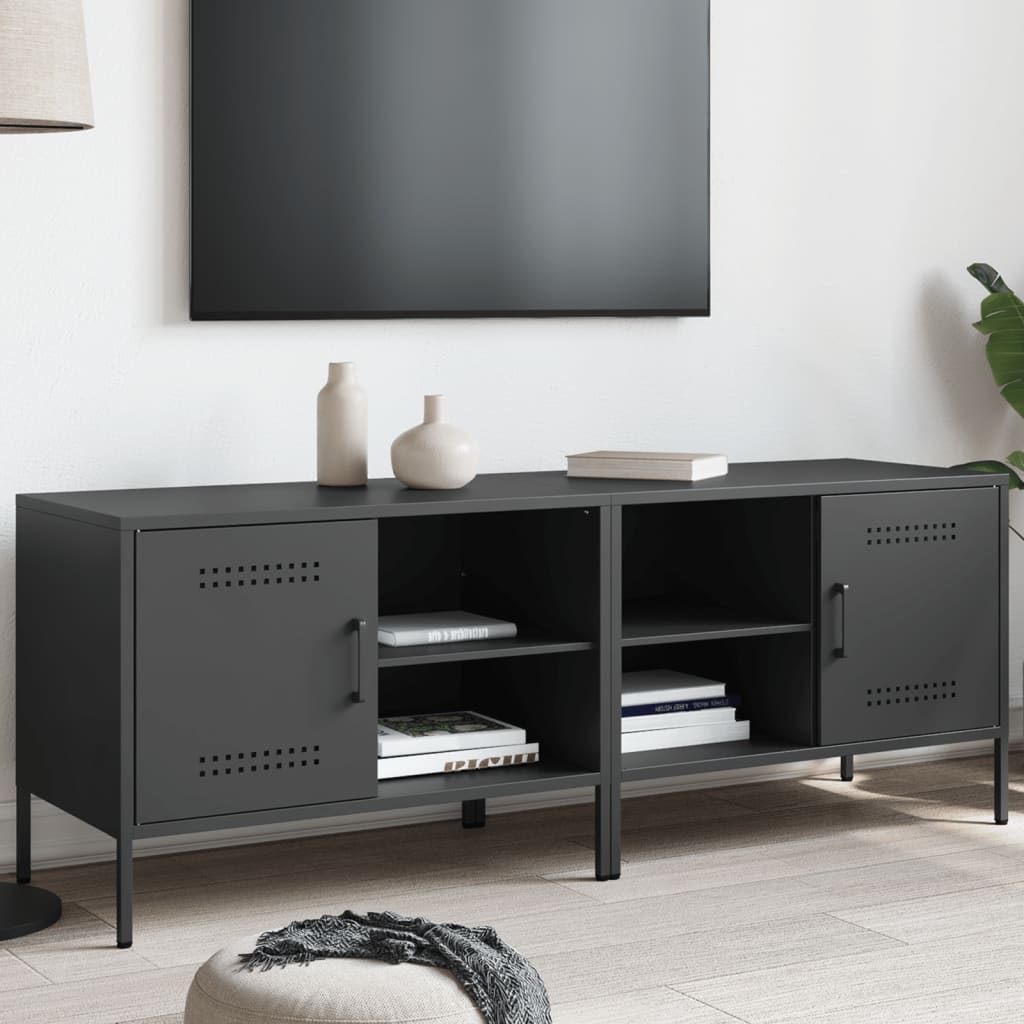 TV ormarići 2 kom crni 68 x 39 x 50,5 cm čelični
