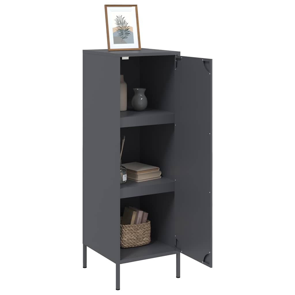 Visoka komoda antracit 36 x 39 x 113 cm čelična