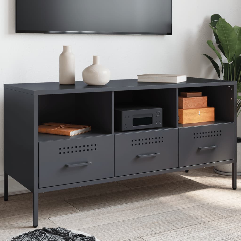 TV ormarić antracit 100,5 x 39 x 50,5 cm čelični
