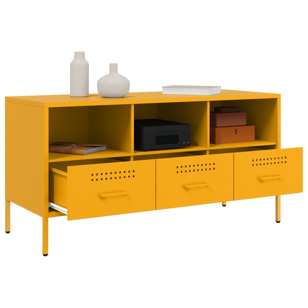 TV ormarić boja senfa 100,5 x 39 x 50,5 cm čelični