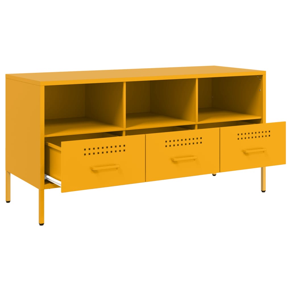 TV ormarić boja senfa 100,5 x 39 x 50,5 cm čelični
