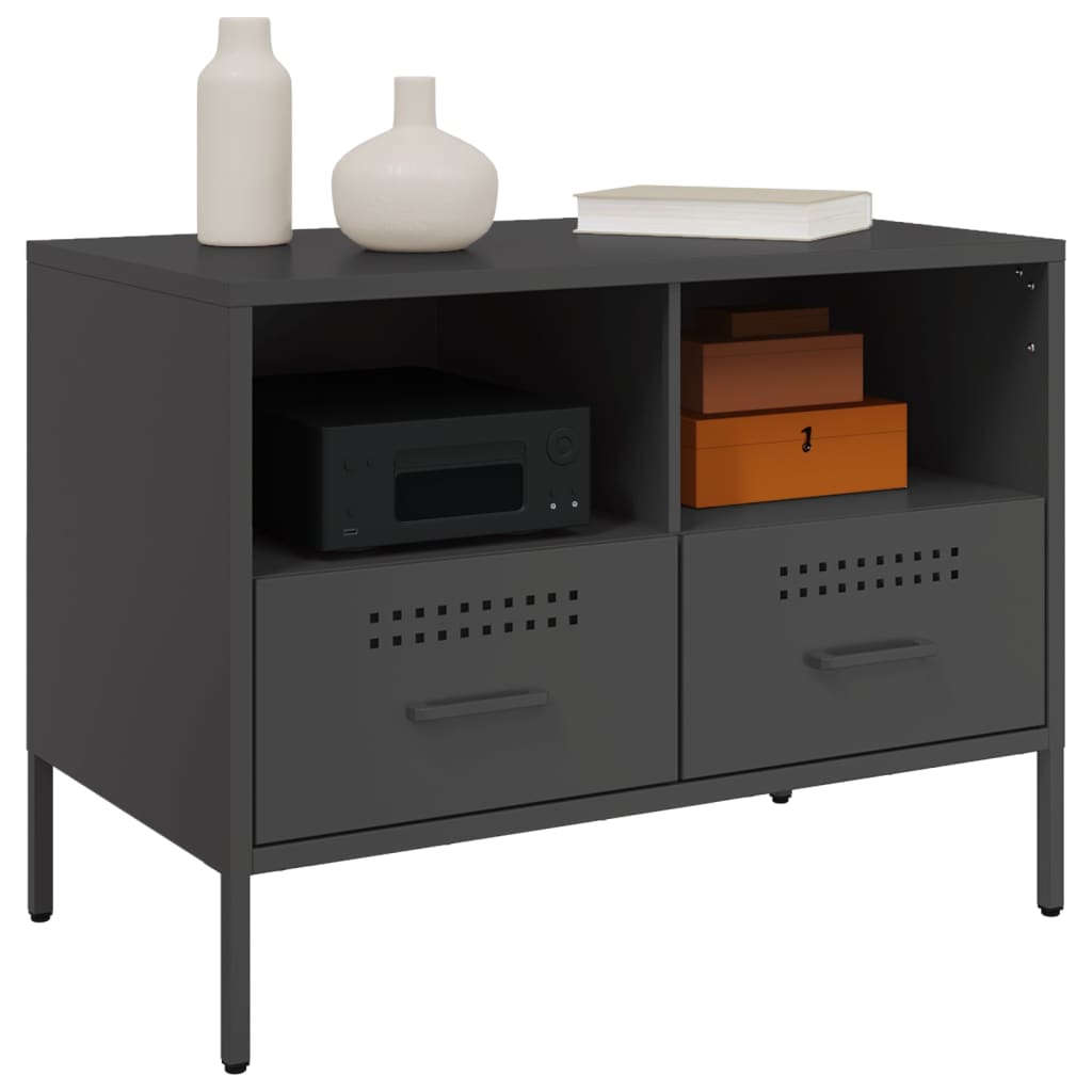 TV ormarić crni 68 x 39 x 50,5 cm čelični