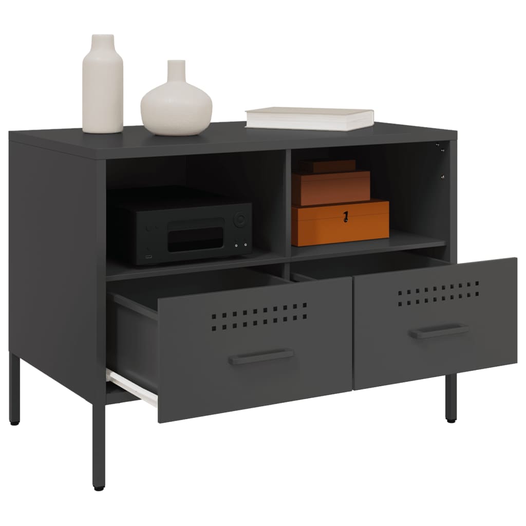 TV ormarić crni 68 x 39 x 50,5 cm čelični
