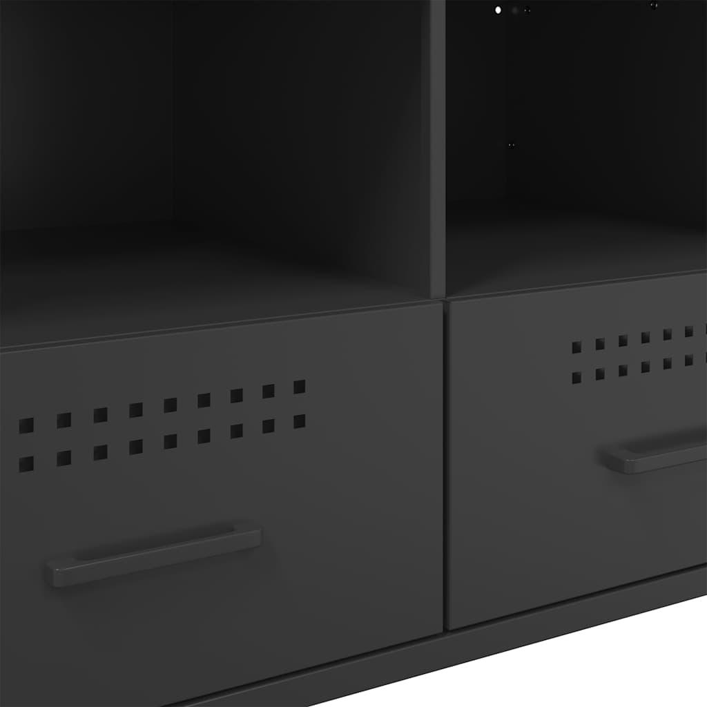 TV ormarići 2 kom crni 68 x 39 x 50,5 cm čelični