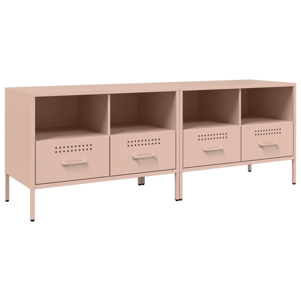 TV ormarići 2 kom ružičasti 68 x 39 x 50,5 cm čelični