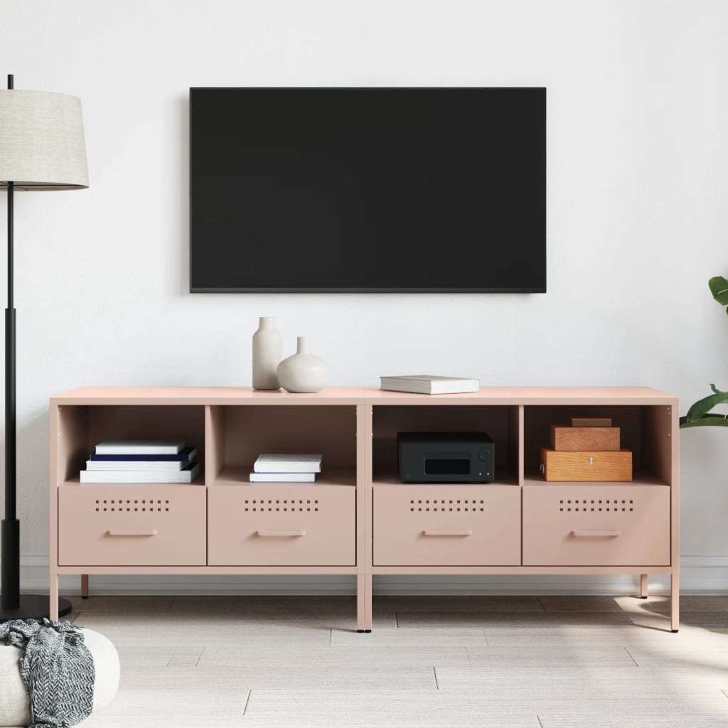 TV ormarići 2 kom ružičasti 68 x 39 x 50,5 cm čelični