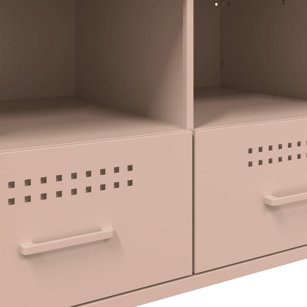 TV ormarići 2 kom ružičasti 68 x 39 x 50,5 cm čelični