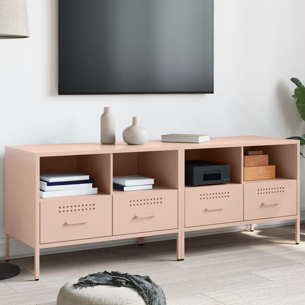 TV ormarići 2 kom ružičasti 68 x 39 x 50,5 cm čelični